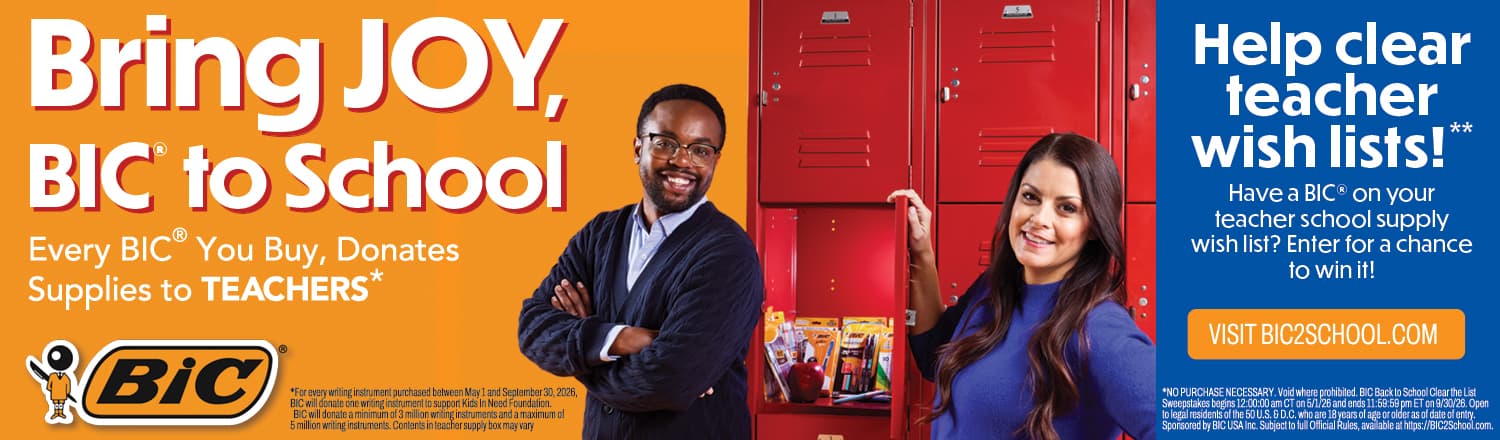 BRING JOY BIC TO SCHOOL BANNER