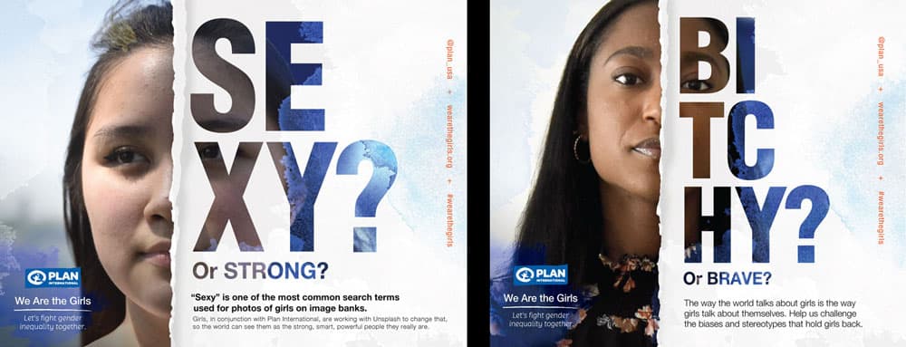 Plan International — We Are The Girls campaign changing image bank algorithms